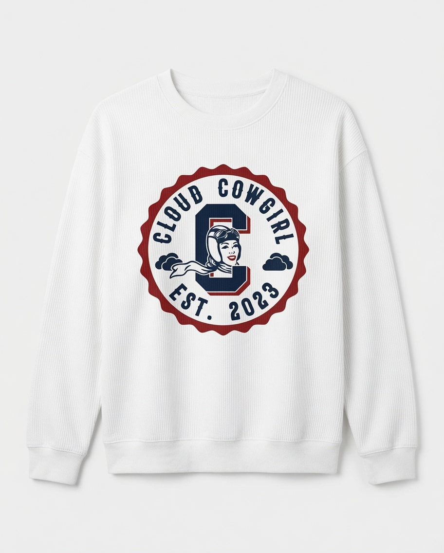 White Cloud Cowgirl Corded Crew