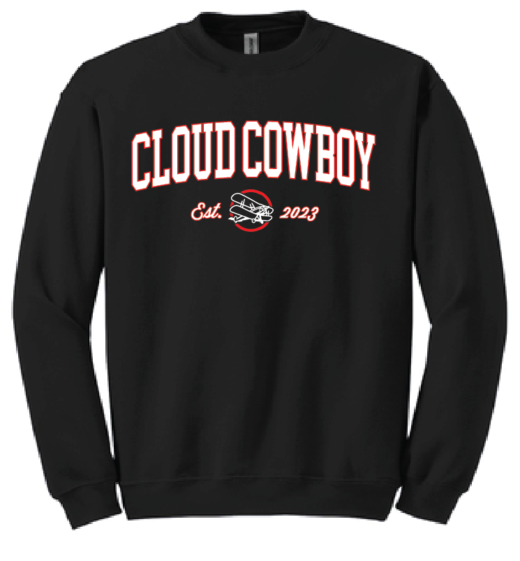 Cloud Cowboy Black 'Flight Crew Neck'