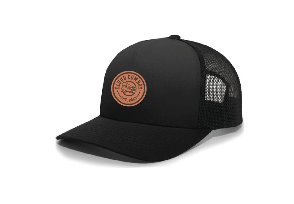 Cloud Cowboy Leather Patch Black Hat