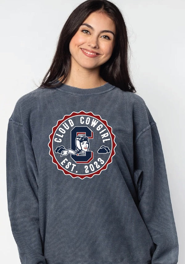 Grey Cloud Cowgirl Corded Crew