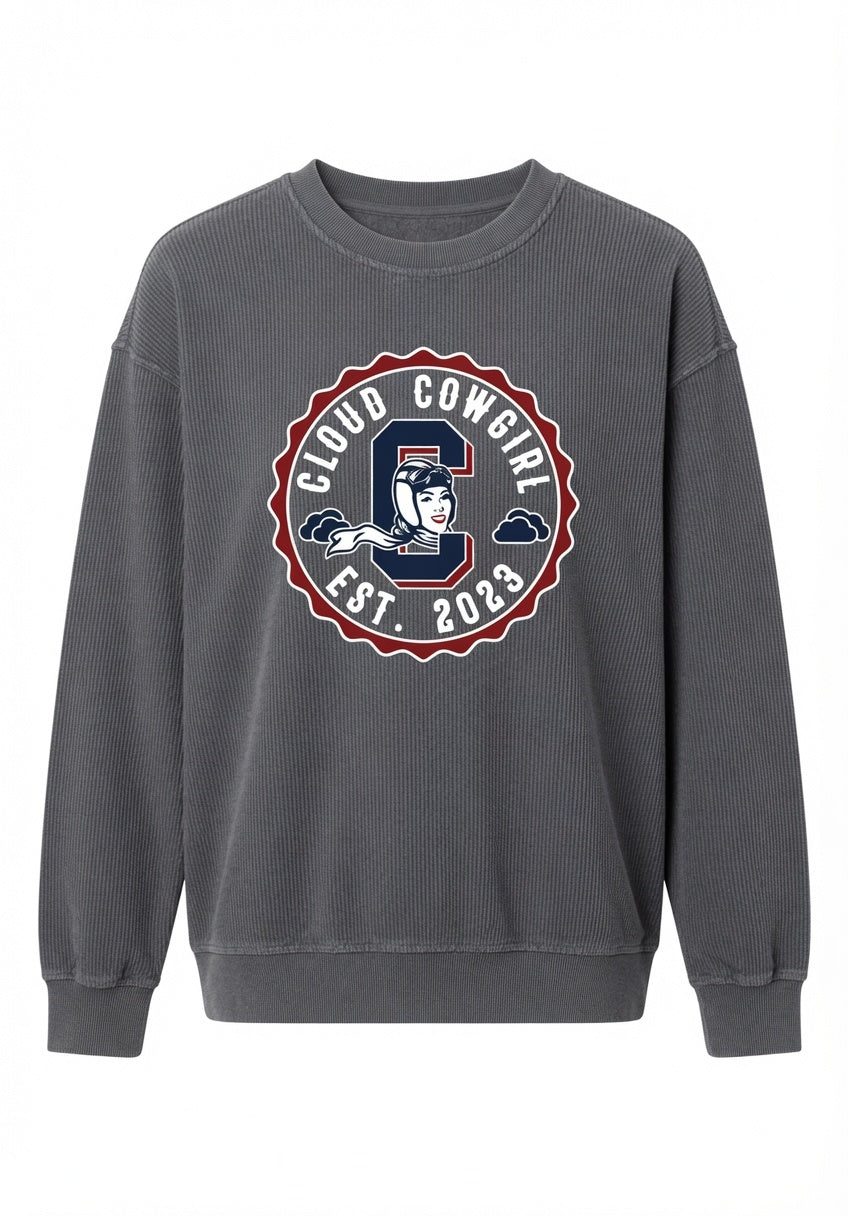 Grey Cloud Cowgirl Corded Crew