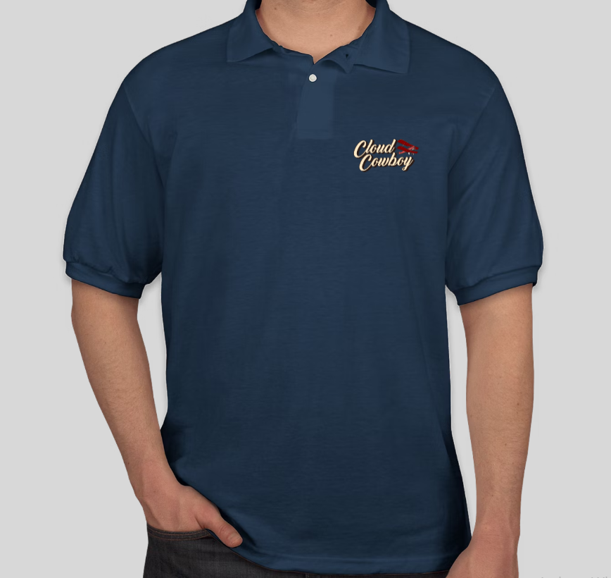 Navy Cloud Cowboy Polo